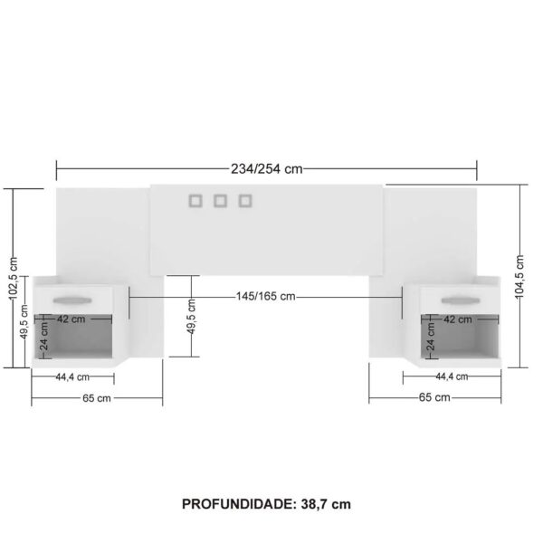 cabeçeira casal Extensivel  PLUS 1,40/1,60 - Imagem 2