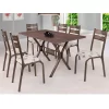 Conjunto de Mesa de Jantar Luna 1,36m com 6 Cadeiras