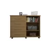 Cômoda Geval Encanto com 04 Gavetas 02 Portas e Rodízios – Amêndoa – MOVELARIA STORE
