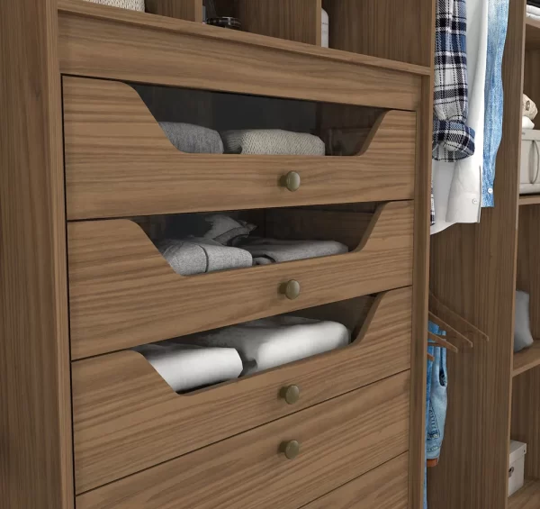 Guarda Roupa 6 Portas MDF com Espelho e Pés Guarapari Panan - Panan Móveis - Imagem 3